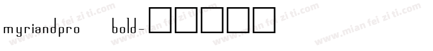 myriandpro bold字体转换
